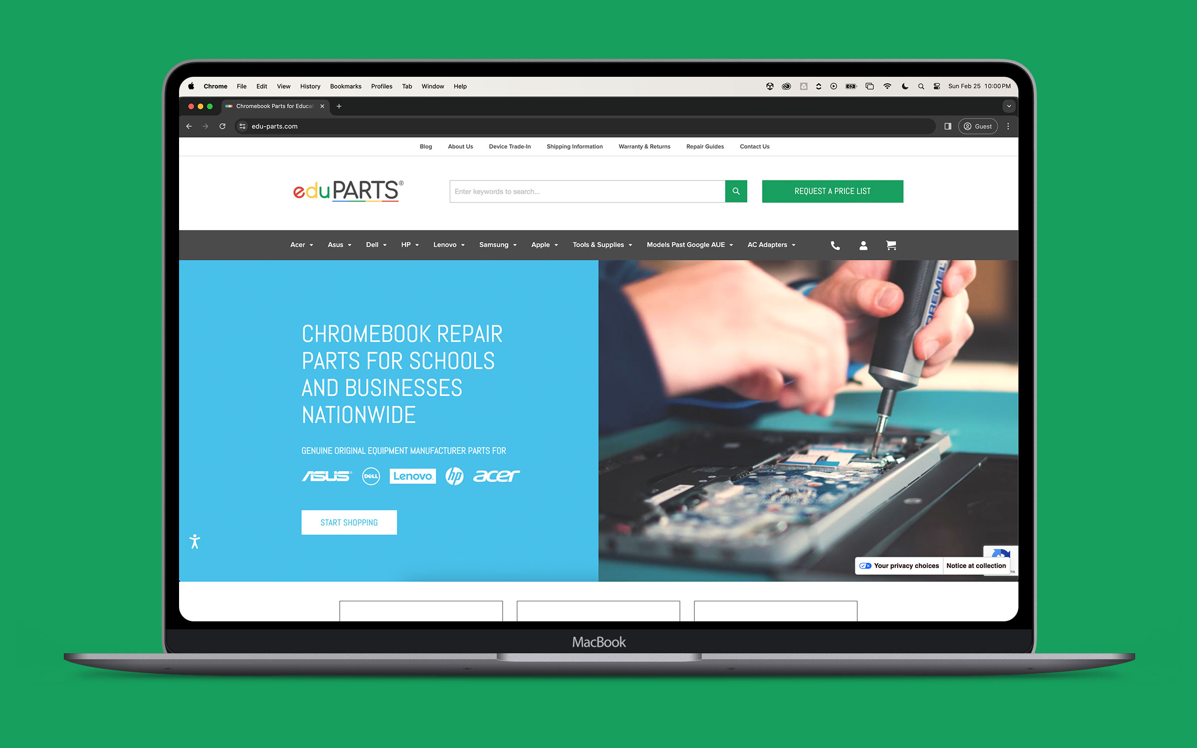 eduPARTS-Website